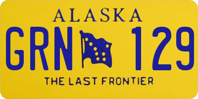 AK license plate GRN129