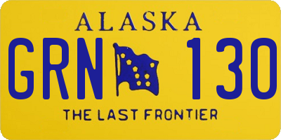 AK license plate GRN130