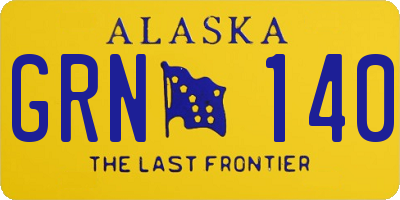 AK license plate GRN140