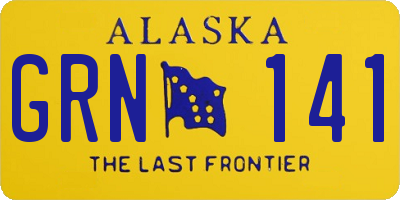 AK license plate GRN141