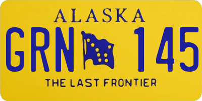 AK license plate GRN145