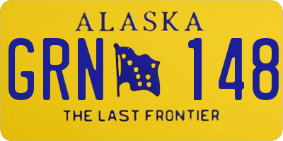 AK license plate GRN148