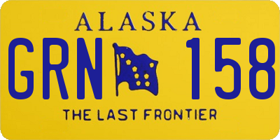 AK license plate GRN158