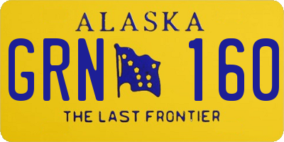 AK license plate GRN160