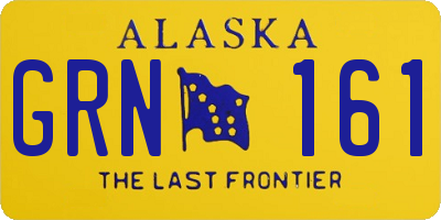 AK license plate GRN161