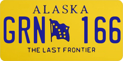 AK license plate GRN166