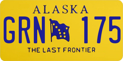 AK license plate GRN175