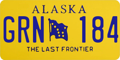 AK license plate GRN184
