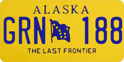 AK license plate GRN188