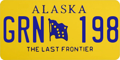 AK license plate GRN198