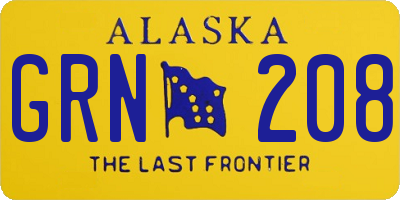 AK license plate GRN208