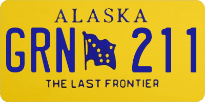 AK license plate GRN211