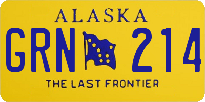 AK license plate GRN214