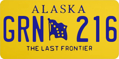 AK license plate GRN216