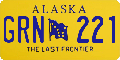 AK license plate GRN221