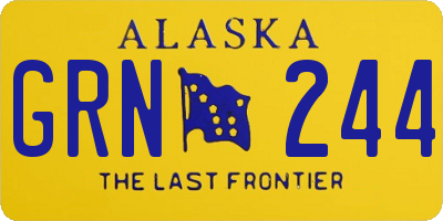 AK license plate GRN244