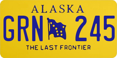 AK license plate GRN245