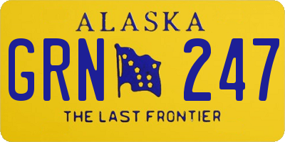 AK license plate GRN247