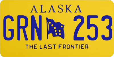 AK license plate GRN253
