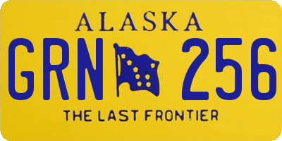 AK license plate GRN256