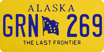 AK license plate GRN269