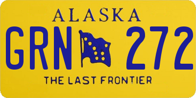 AK license plate GRN272