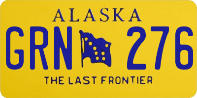 AK license plate GRN276