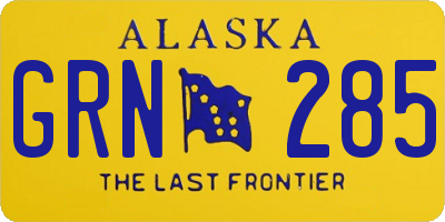 AK license plate GRN285