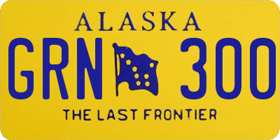 AK license plate GRN300
