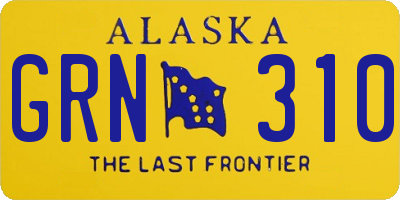 AK license plate GRN310