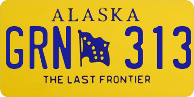 AK license plate GRN313