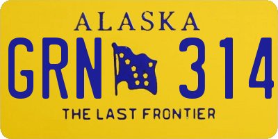 AK license plate GRN314