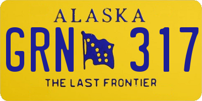 AK license plate GRN317
