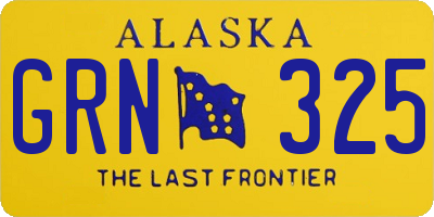 AK license plate GRN325