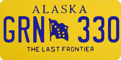 AK license plate GRN330