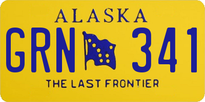 AK license plate GRN341