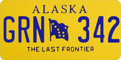 AK license plate GRN342