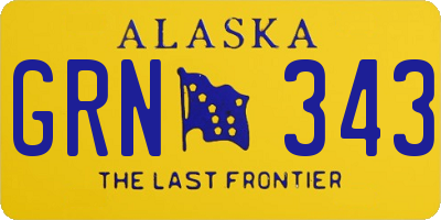 AK license plate GRN343