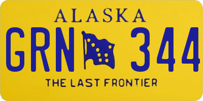 AK license plate GRN344