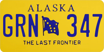 AK license plate GRN347