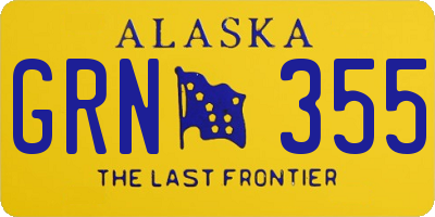 AK license plate GRN355