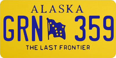 AK license plate GRN359