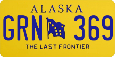AK license plate GRN369