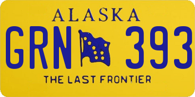 AK license plate GRN393