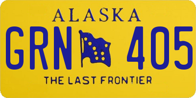 AK license plate GRN405