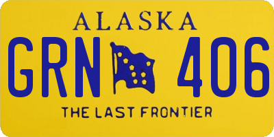 AK license plate GRN406