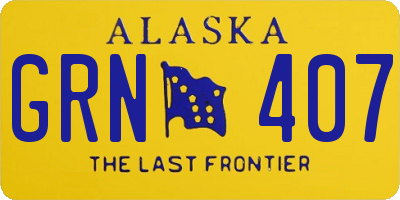 AK license plate GRN407