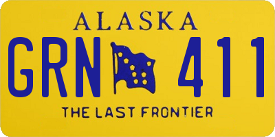 AK license plate GRN411