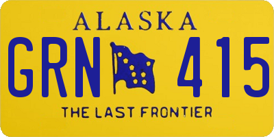 AK license plate GRN415