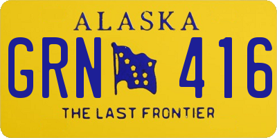 AK license plate GRN416